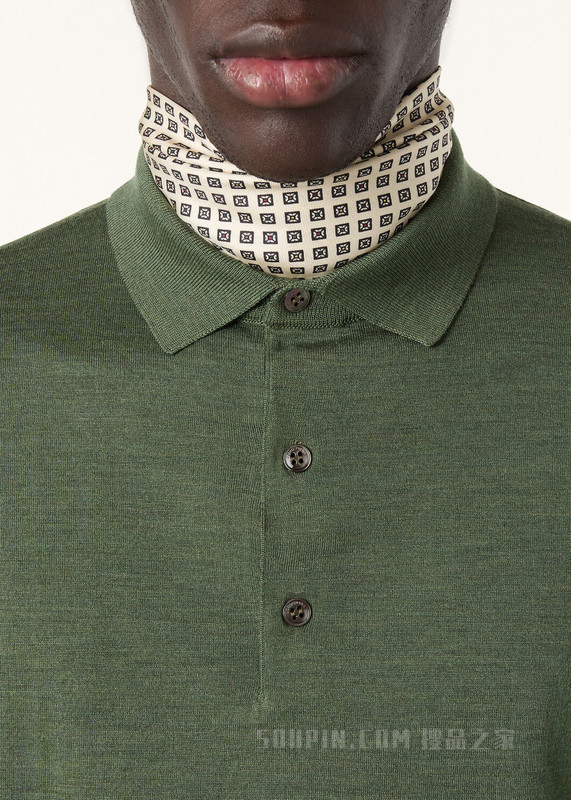 Loro Piana 男士 Polo 针织衫 初剪羊毛