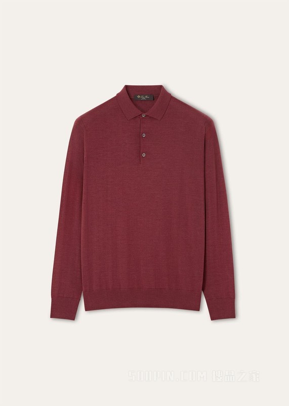 Loro Piana 男士 Polo 针织衫 初剪羊毛