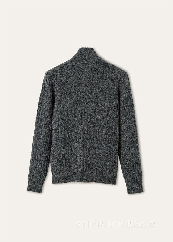 男士半高领针织衫 小羊绒