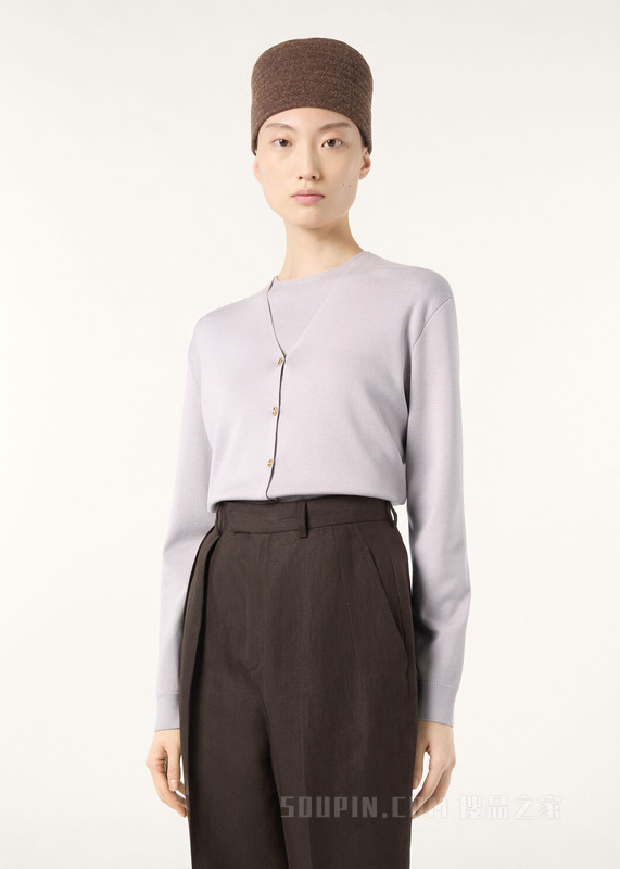 Siena女士开衫 桑蚕丝, 棉