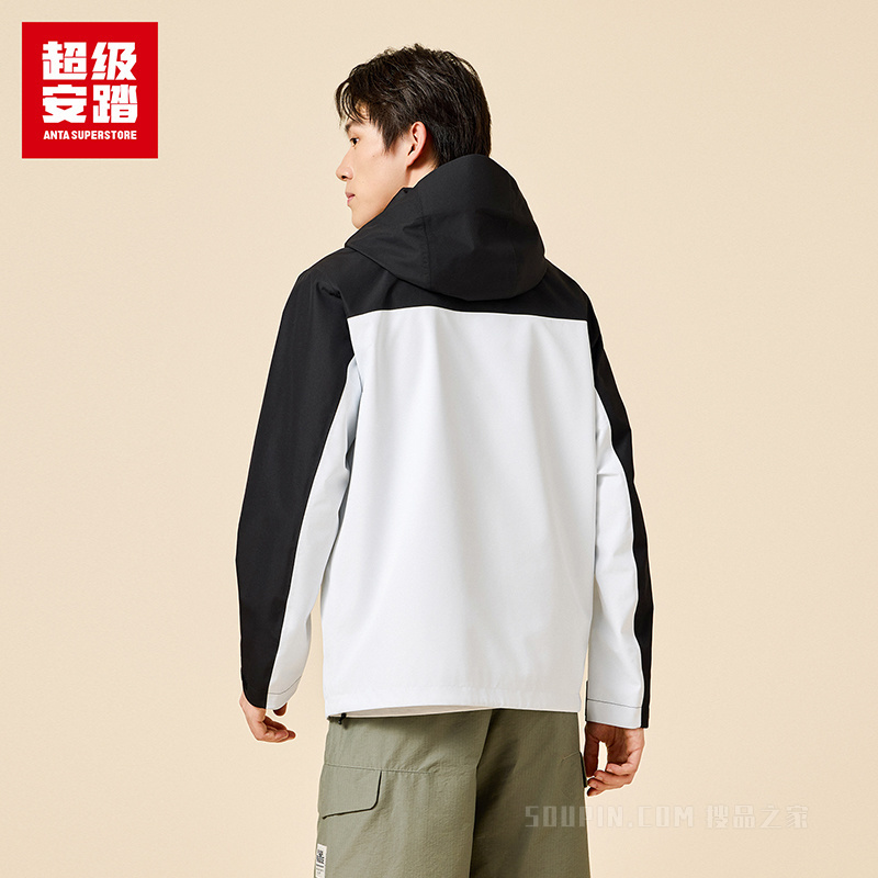 超级安踏户外男子防水透湿冲锋衣
