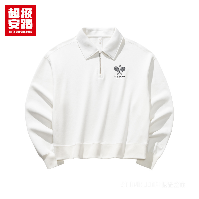 超级安踏潮流文化女子套头卫衣