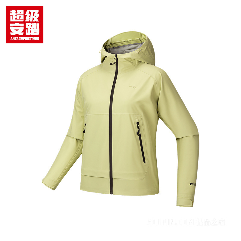 超级安踏户外女子防水透湿冲锋衣