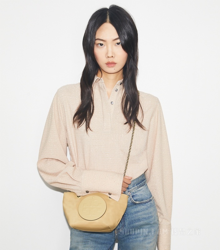 Ella 链条小号斜挎包 果仁糖色