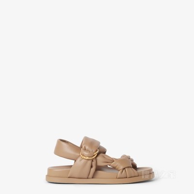 FENDI Feel 米色纳帕皮革凉鞋