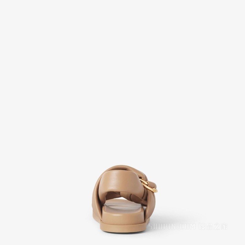 FENDI Feel 米色纳帕皮革凉鞋