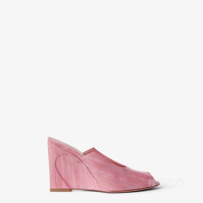 FENDI Arco 粉红色盲鳗皮革凉鞋