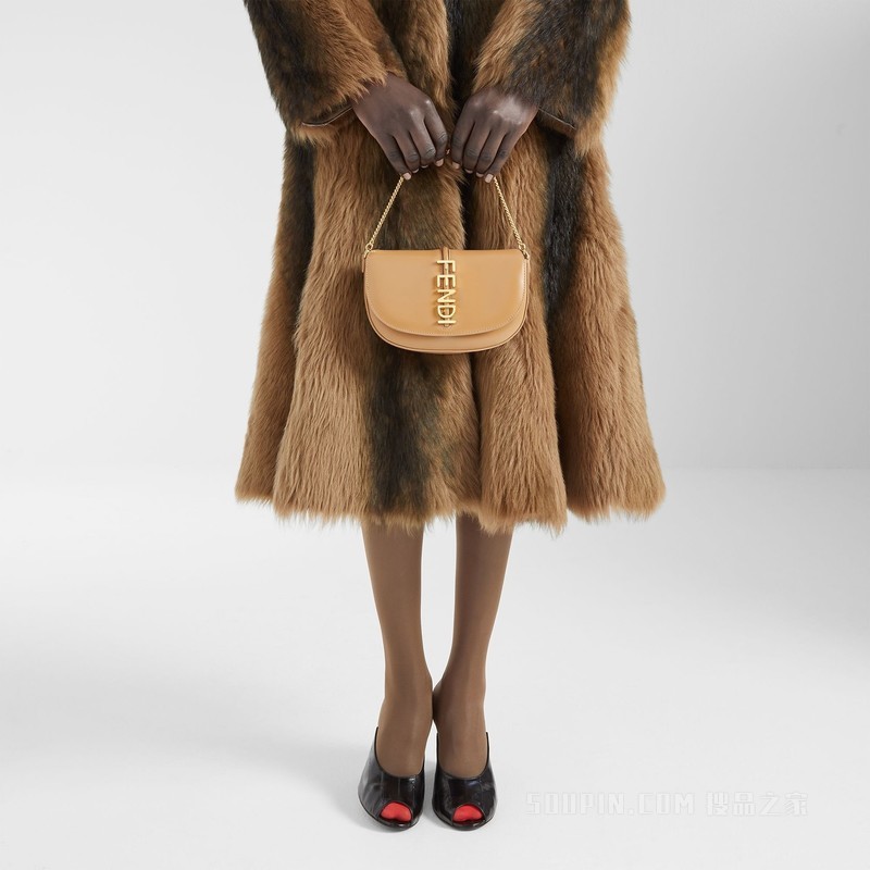 FENDI Arco 黑色盲鳗皮革凉鞋