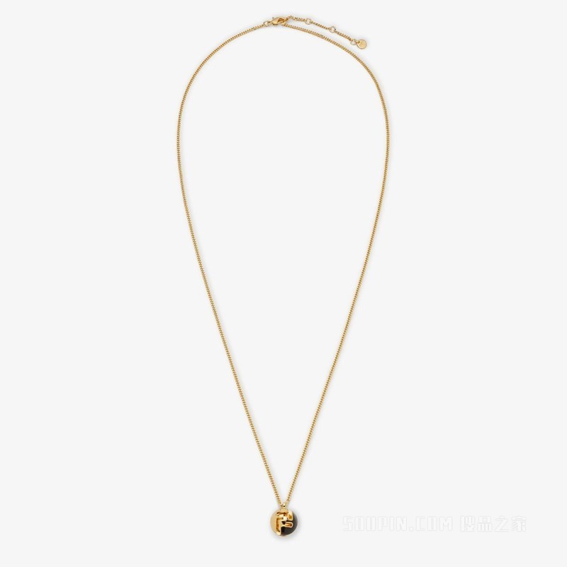 FENDI Sphera项链 黑色和金色项链