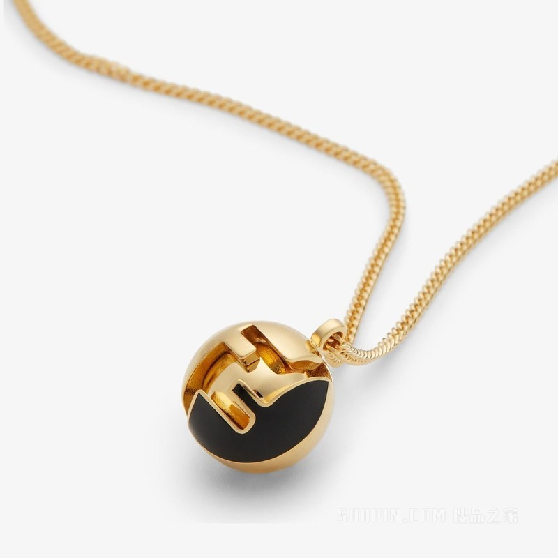 FENDI Sphera项链 黑色和金色项链