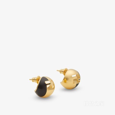 FENDI Sphera耳环 金色和黑色耳环