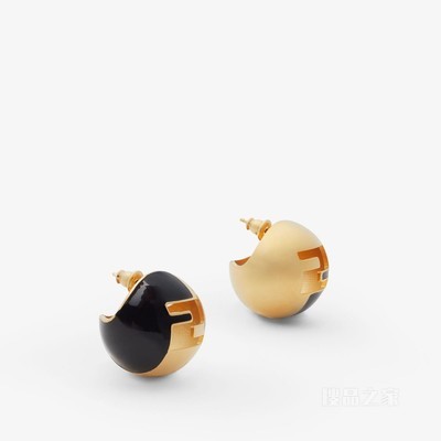 FENDI Sphera耳环 金色和黑色耳环
