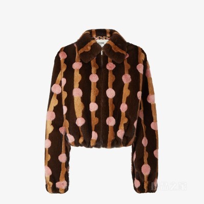 夹克衫 FENDI Dots 棕色貂皮夹克