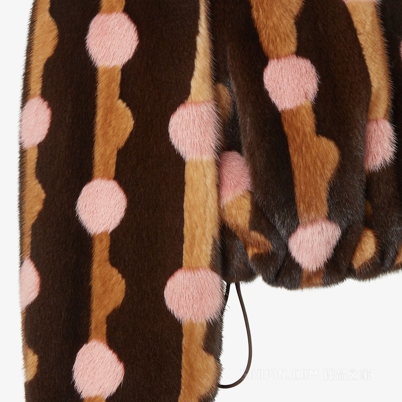 夹克衫 FENDI Dots 棕色貂皮夹克