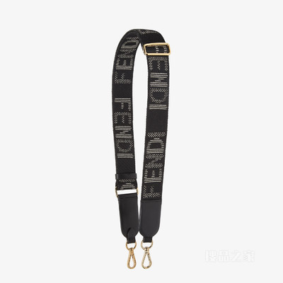 Strap You 黑色牛仔面料效果FF提花肩带
