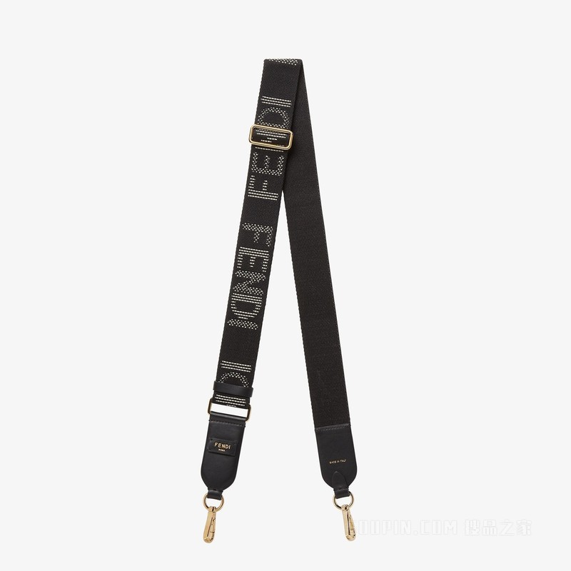 Strap You 黑色牛仔面料效果FF提花肩带