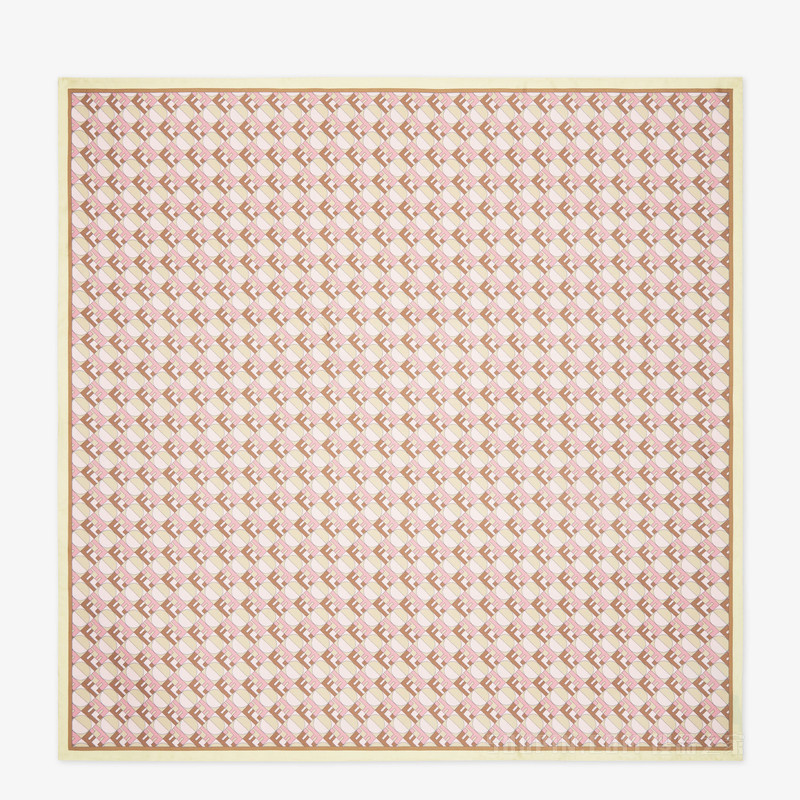 FF围巾 粉红色FENDI Optical桑蚕丝围巾