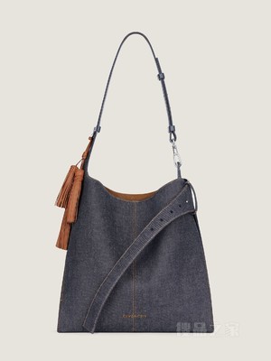 中号Belted Hobo手袋