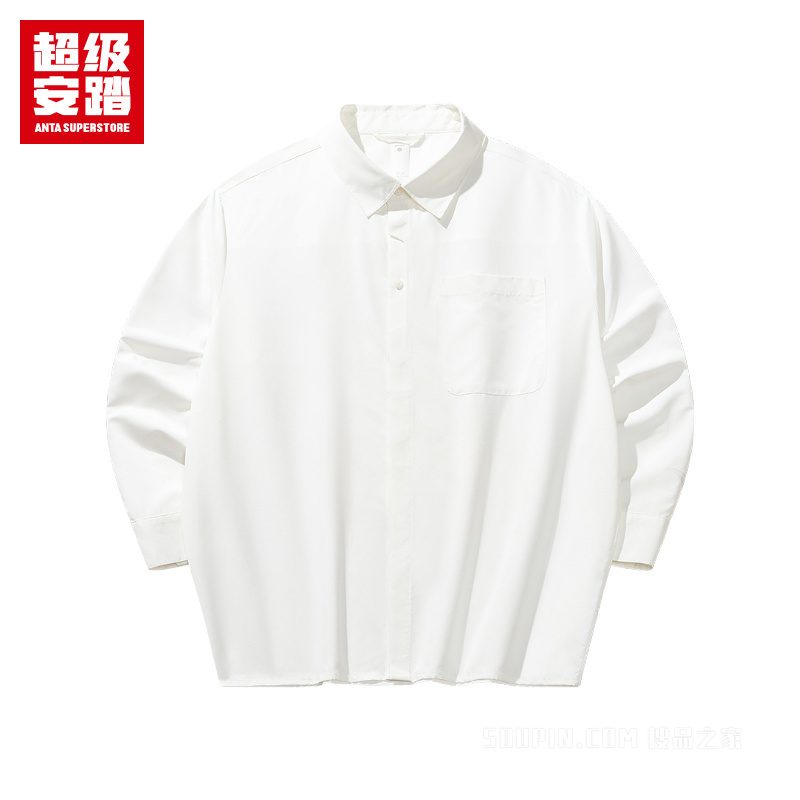 超级安踏城市通勤男子疾飞速干长袖衬衫
