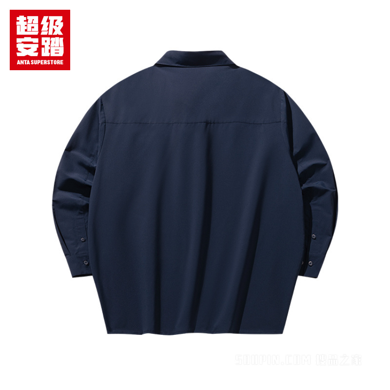 超级安踏城市通勤男子疾飞速干长袖衬衫