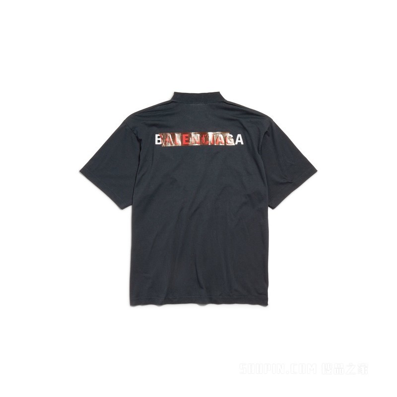 TAPED BALENCIAGA BACK中号版型T恤