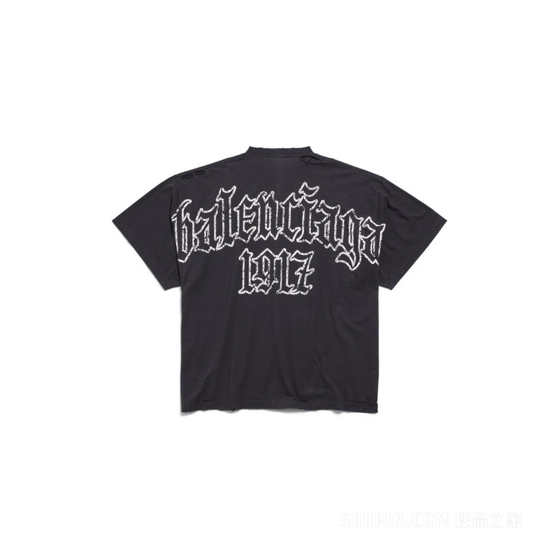 BLACKLETTER SCRIPT廓形T恤