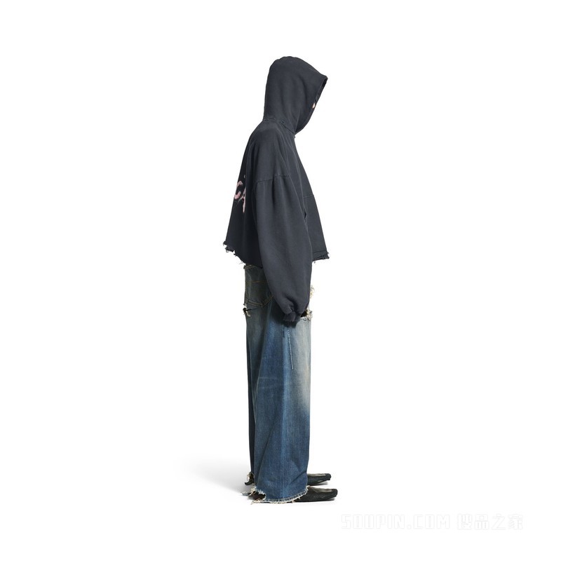 BALENCIAGA NAIL POLISH HOODIE短款连帽卫衣
