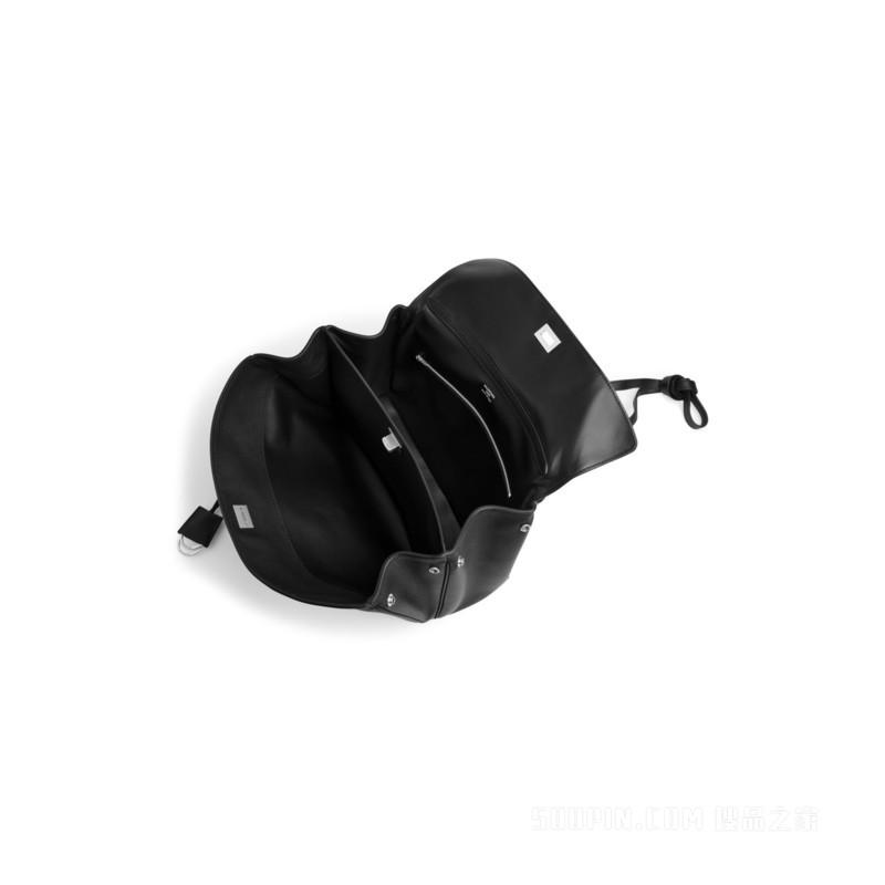 RODEO中号粒面牛皮革手提包