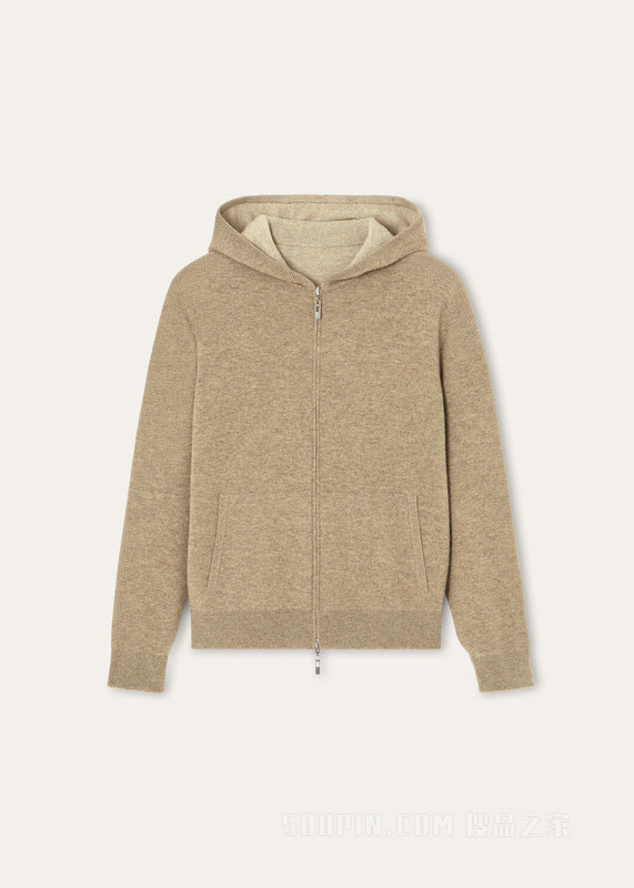 Duo双面男士连帽飞行员夹克套衫 羊绒