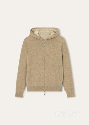 Duo双面男士连帽飞行员夹克套衫 羊绒