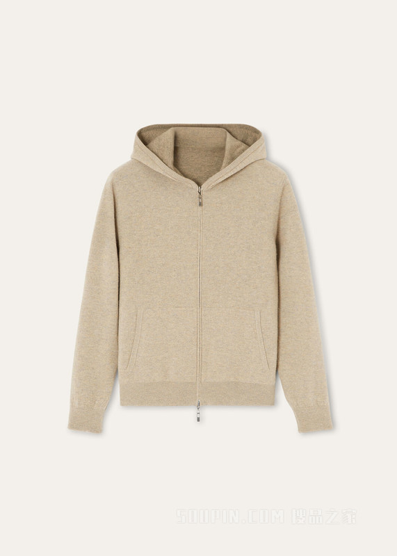 Duo双面男士连帽飞行员夹克套衫 羊绒