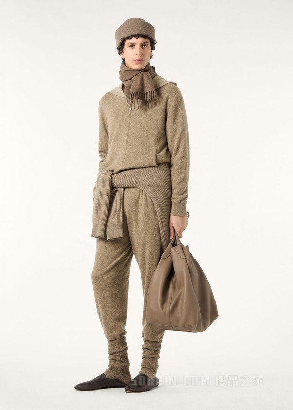 Duo双面男士连帽飞行员夹克套衫 羊绒