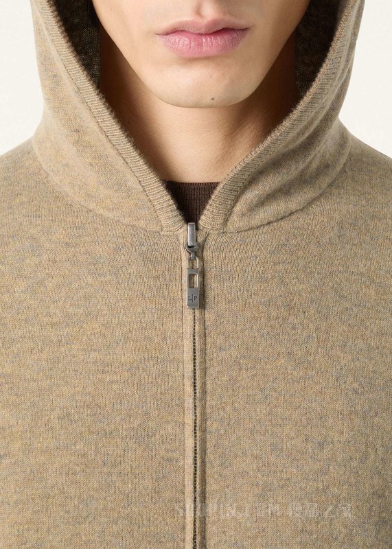 Duo双面男士连帽飞行员夹克套衫 羊绒