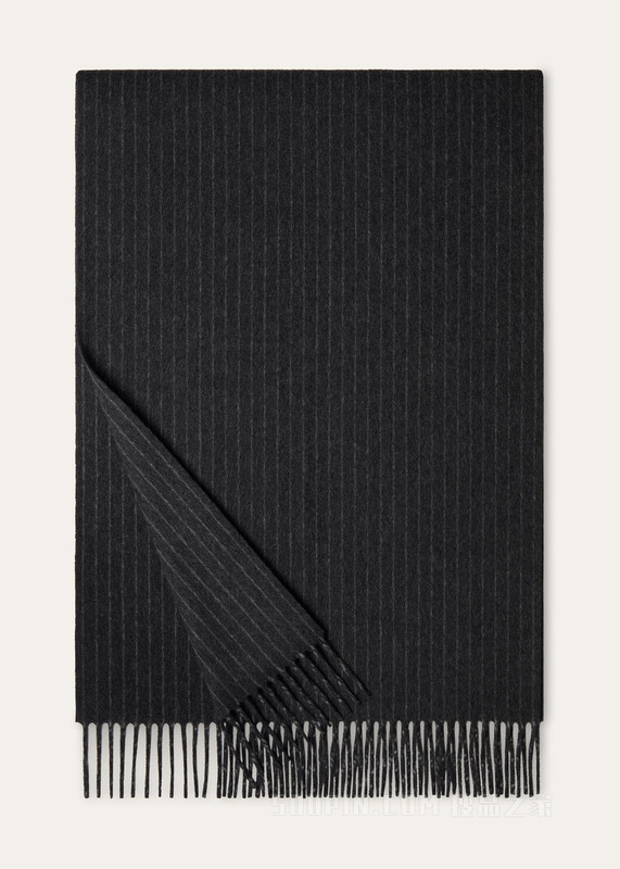 Pinstripe男士围巾 Wish®羊毛, 羊绒