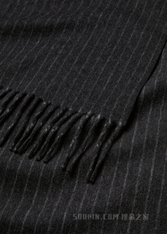 Pinstripe男士围巾 Wish®羊毛, 羊绒