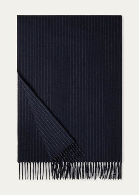 Pinstripe男士围巾 Wish®羊毛, 羊绒