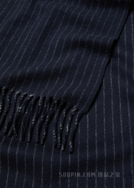 Pinstripe男士围巾 Wish®羊毛, 羊绒