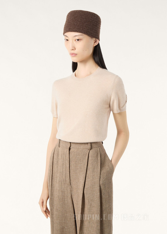 Classic女士圆领上衣 小羊绒