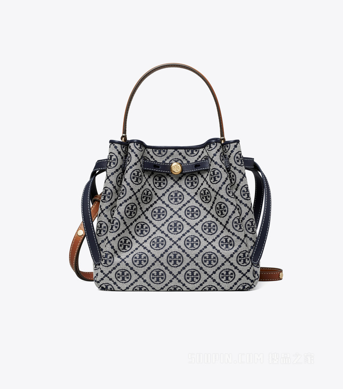 Romy T Monogram 水桶包 Tory 海军蓝