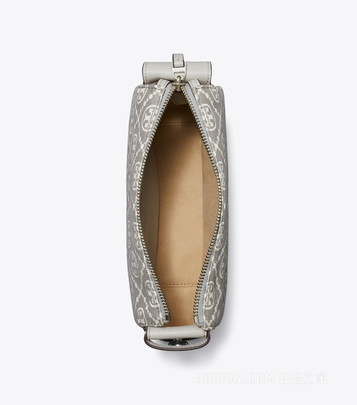 Romy T Monogram 小号肩背包 灰色