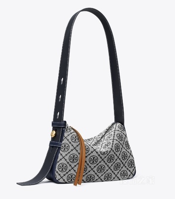 Romy T Monogram 小号肩背包 Tory 海军蓝