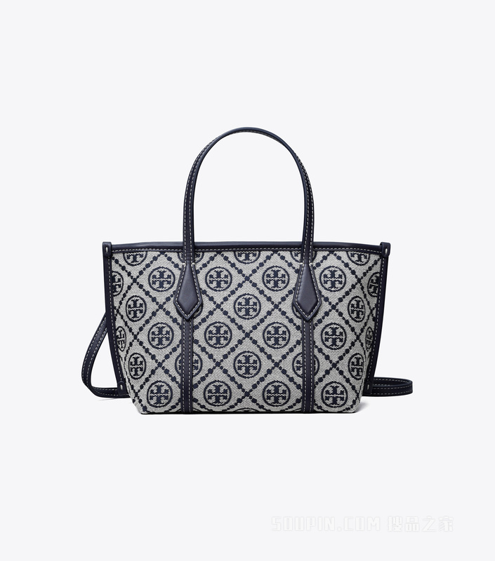 T Monogram Perry 迷你托特包 Tory 海军蓝