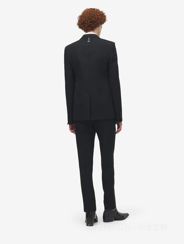 Crystal Mirror刺绣单排扣夹克