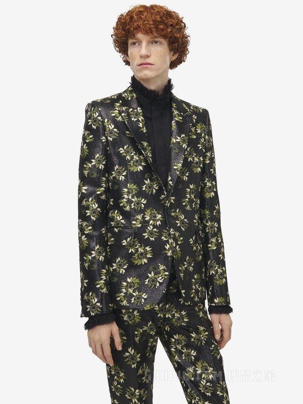 向日葵提花单排扣夹克