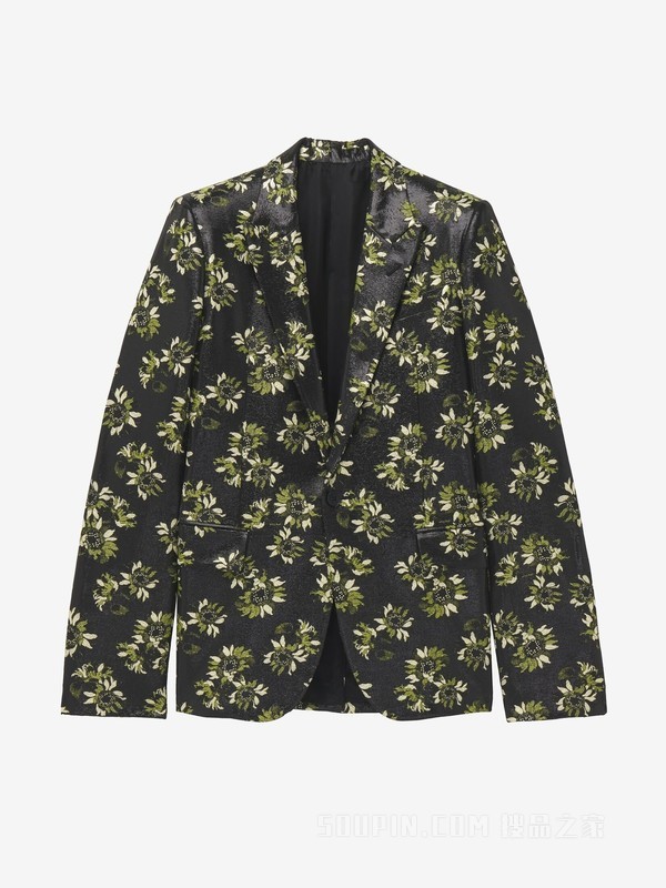 向日葵提花单排扣夹克