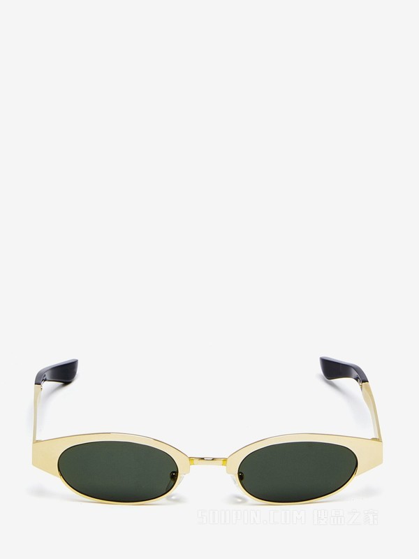 McQueen Ellipse金属太阳眼镜