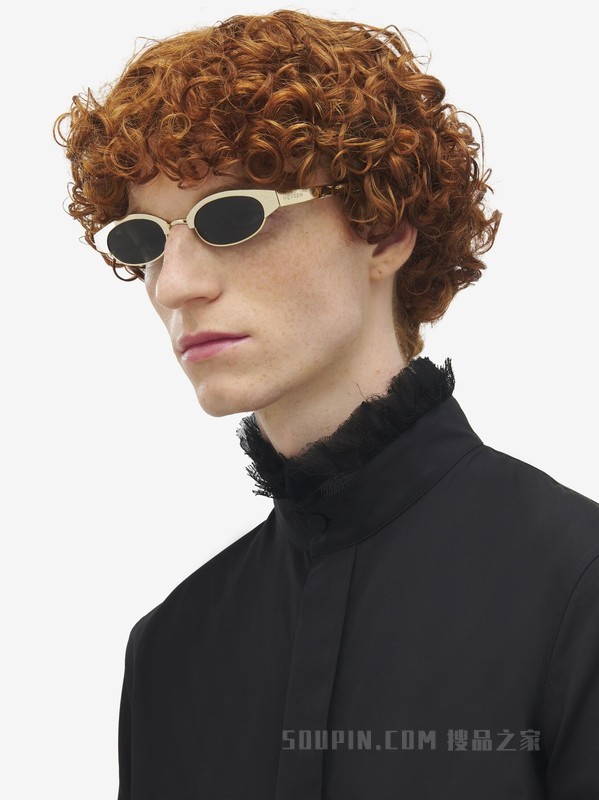 McQueen Ellipse金属太阳眼镜