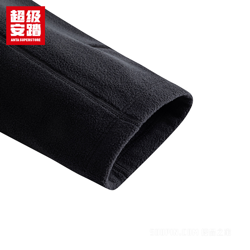 超级安踏跑训轻暖绒男子套头卫衣