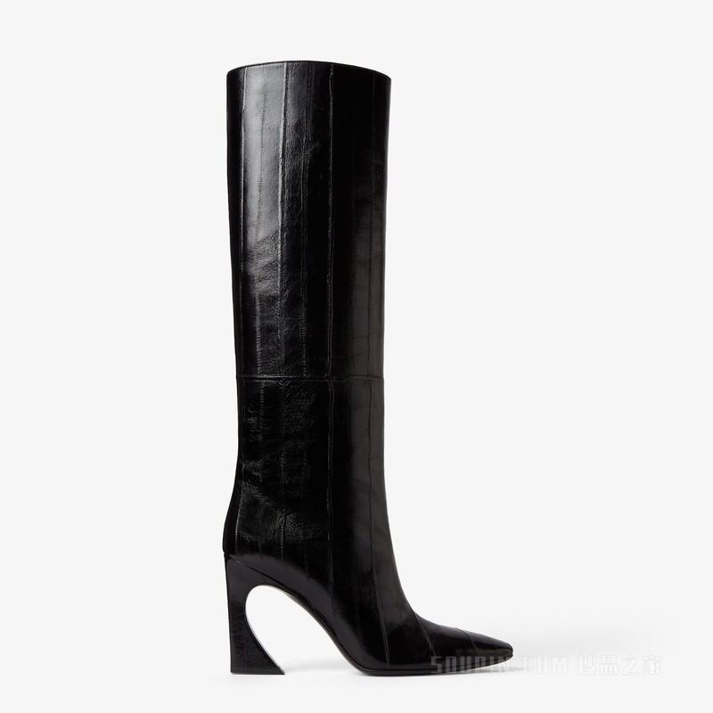 FENDI Arco 黑色盲鳗皮革靴子
