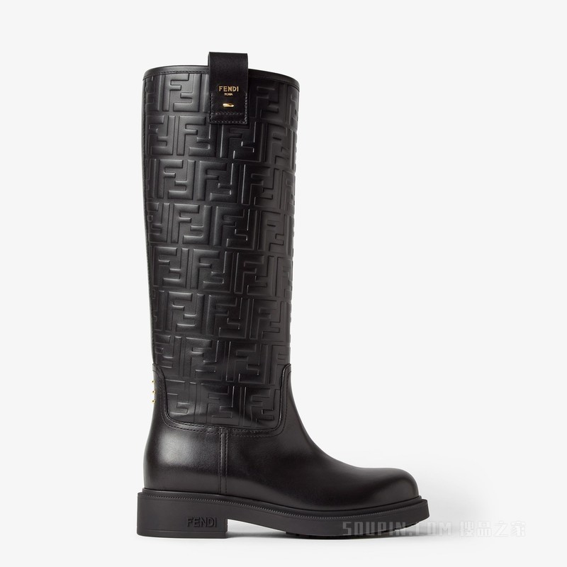 FENDI Filo 黑色皮靴